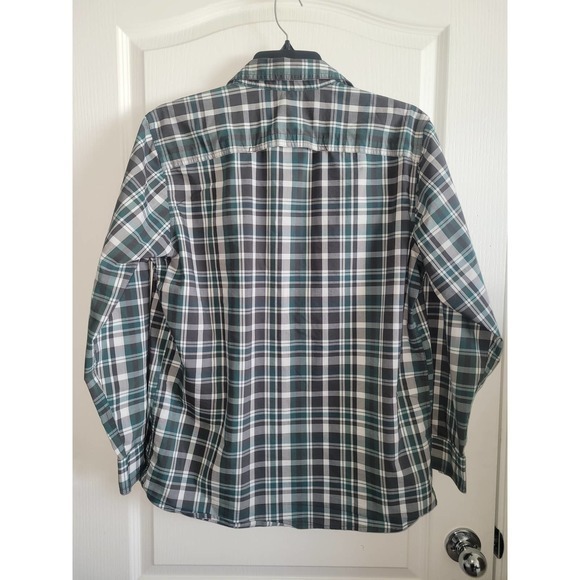 Wrangler Mens Blue & Green Button‎ up Shirt size L - Picture 5 of 9